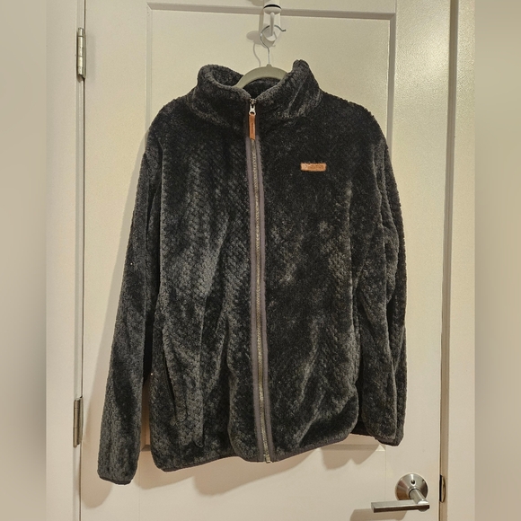 Columbia Charcoal Fleece Jacket - Picture 1 of 4